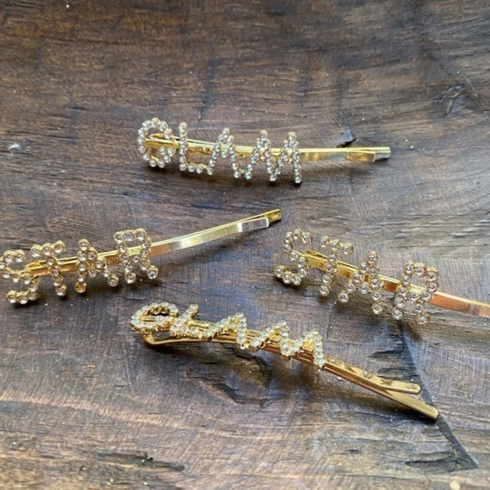 Free People Glam Rhinestone Hair Clip Set